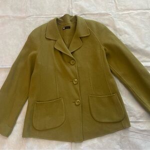 XL Hand made  Carole Little Olive Green Blazer 100% wool